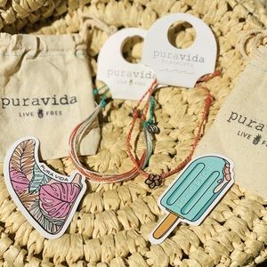 NWT 2 Puravida Poolside bracelets + gift tags/bags